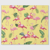 Flamingos Love Pattern 3 Cadeaupapier (Vlak)