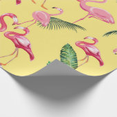 Flamingos Love Pattern 3 Cadeaupapier (Hoek)