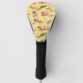 Flamingos Love Pattern 3 Golfheadcover (Voorkant)
