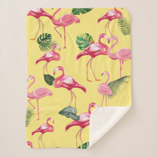 Flamingos Love Pattern 3 Sherpa Deken