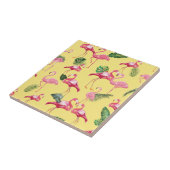Flamingos Love Pattern 3 Tegeltje (Zijkant)