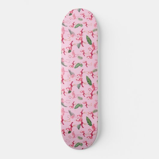 Flamingos Love Pattern 5 Skateboard (Voorkant)