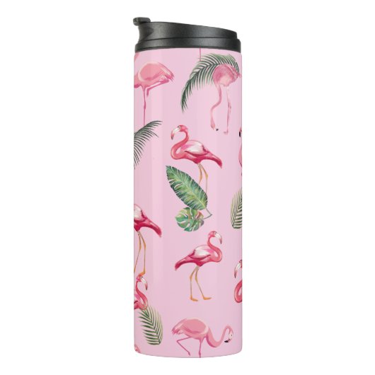 Flamingos Love Pattern 5 Thermosbeker (Geroteerd rechts)