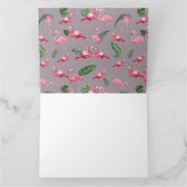 Flamingos Love Pattern 6 Bedankkaart (Binnen)