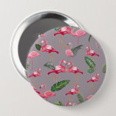 Flamingos Love Pattern 6 Ronde Button 4,0 Cm (Voorkant /achterkant)