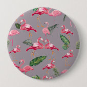Flamingos Love Pattern 6 Ronde Button 4,0 Cm (Voorkant)