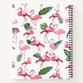Flamingos Love Pattern Notitieboek (Achterkant)