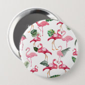 Flamingos Love Pattern Ronde Button 4,0 Cm (Voorkant /achterkant)