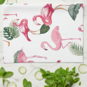 Flamingos Love Pattern Theedoek (Gevouwen)