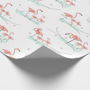 Flamingos Meervoudig verpakkingspapier Cadeaupapier