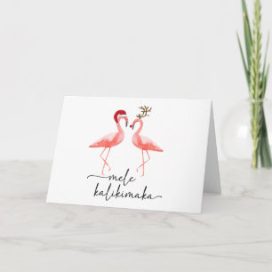 Flamingos mele kalikimaka feestdagen kaart
