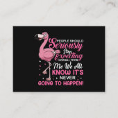 Flamingos | Mensen moeten ophouden normaal te verw Informatiekaartje (Voorkant)