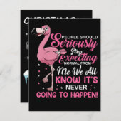 Flamingos | Mensen moeten ophouden normaal te verw Kaart (Voorkant / Achterkant)