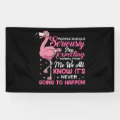 Flamingos | Mensen moeten ophouden normaal te verw Spandoek (Horizontaal)