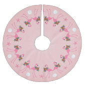 Flamingos met witte roze kerst kerstboom rok (Voorkant)