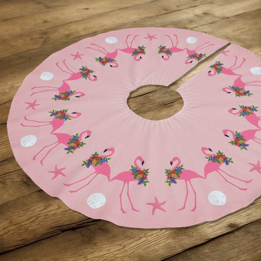 Flamingos met witte roze kerst kerstboom rok