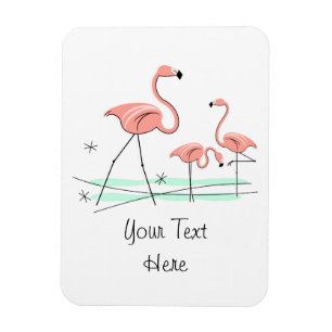 Flamingos Ocean Trio 2 Text magnet flexibel Magneet