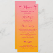 Flamingos op het menu Roze en Oranje tropische bru (Voorkant / Achterkant)