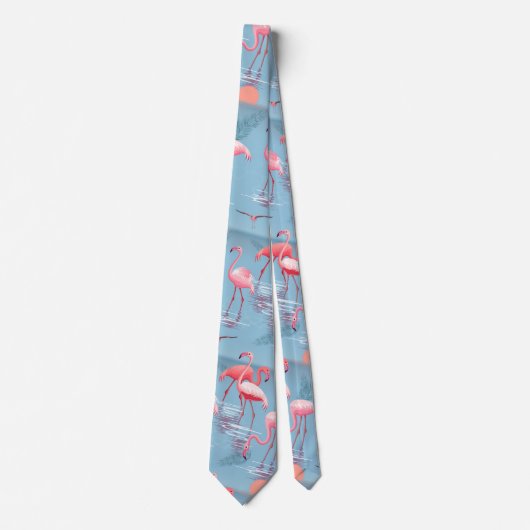 Flamingo's Patroon 1 Stropdas (Voorkant)