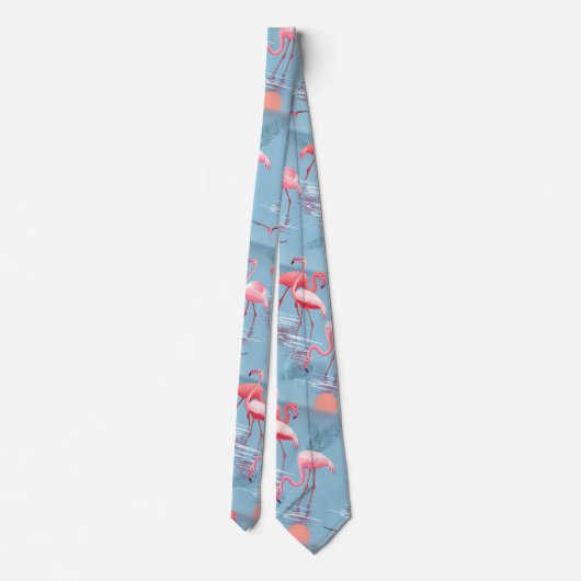 Flamingo's Patroon 1 Stropdas (Achterkant)