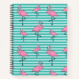 Flamingos Pattern Spiral Notitieboek