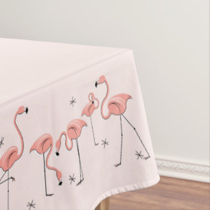 Flamingos Pink border tablecloth Tafelkleed