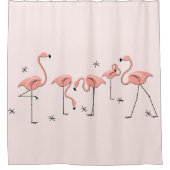 Flamingos Pink Group douchegordijn (Voorkant)