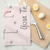 Flamingos Pink Group keukenhanddoek voor tekst (Quarter Fold)
