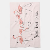 Flamingos Pink Group keukenhanddoek voor tekst (Verticaal)