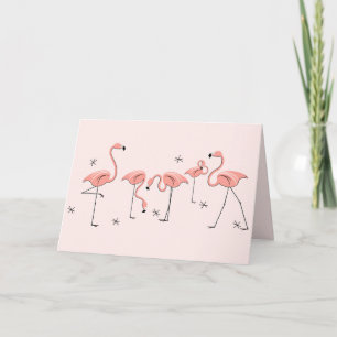 Flamingos Pink Group-tekstreetkaart Kaart