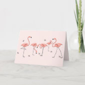 Flamingos Pink Group-tekstreetkaart Kaart (Voorkant)