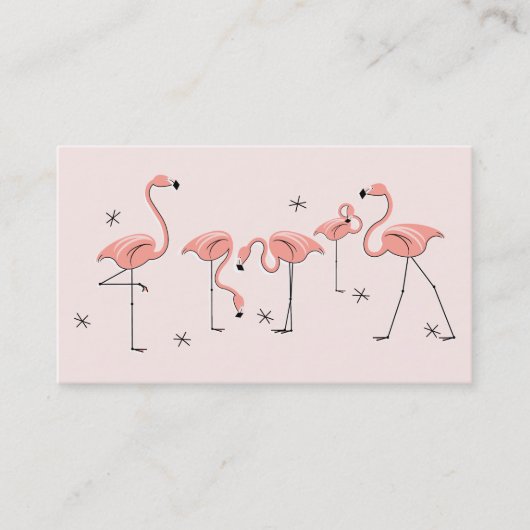 Flamingos Pink Group visitekaartje (Voorkant)