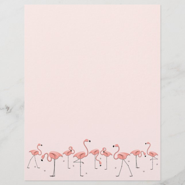 Flamingos Pink Line briefhead (Voorkant)