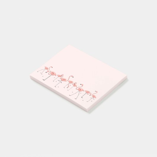 Flamingos Pink Line Post-it® Notes (Schuin)