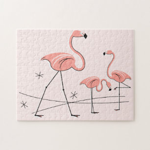 Flamingos Pink Trio 2 puzzel