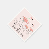 Flamingos Pink Trio 2 Tekstpapier servetten (Hoek)