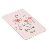 Flamingos Pink Trio 2 Text magneet flexibel (Rechterzijde)