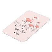 Flamingos Pink Trio 2 Text magneet flexibel (Linkerzijde)