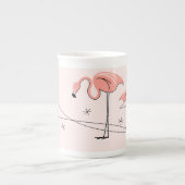 Flamingos Pink Trio 3 bone china mok (Voorkant)