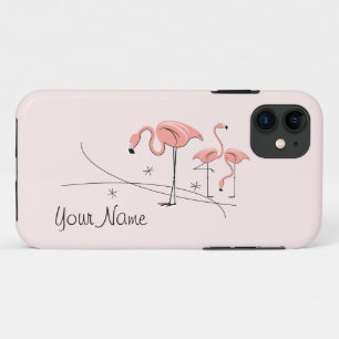 Flamingos Pink Trio 3 'Name' iPhone 11 hoesje