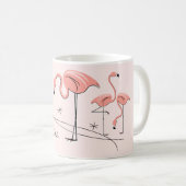 Flamingos Pink Trio 3 "Name" mok (Voorkant rechts)
