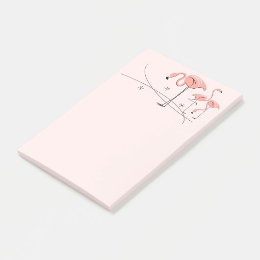 Flamingos Pink Trio 3 Post-it® Notes (Schuin)