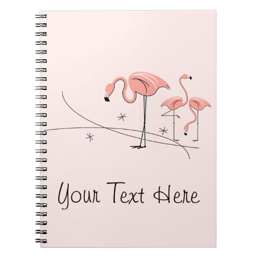Flamingos Pink Trio 3 Text notitieboek (Voorkant)