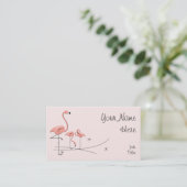 Flamingos Pink Trio 4 visitekaartje (Staand voorkant)