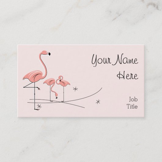 Flamingos Pink Trio 4 visitekaartje (Voorkant)