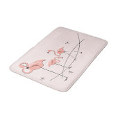 Flamingos Pink Trio badmat (Gekanteld)