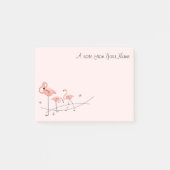 Flamingos Pink Trio "Text" Post-it® Notes (Voorkant)