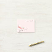 Flamingos Pink Trio "Text" Post-it® Notes (Op bureau)