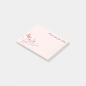 Flamingos Pink Trio "Text" Post-it® Notes (Schuin)