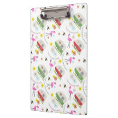 Flamingos + Retro Trailers Patroonplaat Klembord (Links)